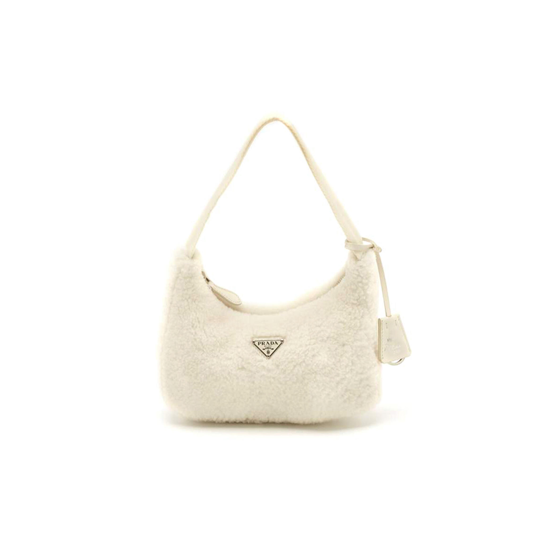 PRADA RE-EDITION 2000 HOBO SHEARLING MINI 1NE515 (23*14*5cm)